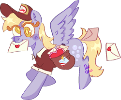 Size: 908x753 | Tagged: safe, artist:troublelooksforme, derpy hooves, pegasus, pony, g4, female, mailmare, mouth hold, simple background, solo, transparent background