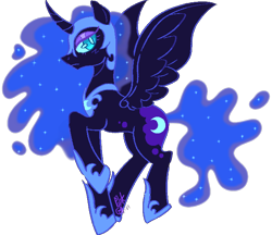 Size: 682x589 | Tagged: safe, artist:troublelooksforme, nightmare moon, alicorn, pony, g4, curved horn, female, horn, simple background, solo, transparent background