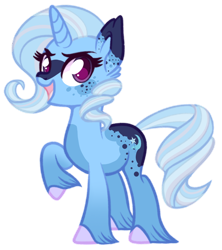 Size: 1220x1375 | Tagged: safe, artist:chaos-husband, trixie, g4, alternate universe, redesign, simple background, solo, transparent background, unshorn fetlocks