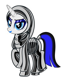 Size: 3070x3835 | Tagged: safe, artist:severity-gray, oc, oc:coldlight bluestar, pony, unicorn, boots, clothes, corset, eyeshadow, headscarf, latex, latex boots, latex scarf, latex suit, lipstick, looking at you, makeup, scarf, shoes, simple background, solo, transparent background, walking