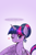 Size: 1500x2261 | Tagged: safe, artist:tsudashie, twilight sparkle, alicorn, pony, the crystal empire 10th anniversary, g4, ;p, alternate hairstyle, crystallized, cute, eye clipping through hair, female, hair bun, heart, looking at you, mare, one eye closed, simple background, smiling, solo, spread wings, text, tongue out, twiabetes, twilight sparkle (alicorn), wings, wink, winking at you