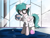 Size: 4000x3000 | Tagged: safe, artist:flaremoon, oc, oc:hazy breeze, pegasus, pony, clothes, cloudsdale, coffee, coffee mug, female, glasses, lab coat, laboratory, mare, mug, rainbow factory logo, slippers, socks, solo, tired, tired eyes, wing hands, wing hold, wings