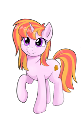 Size: 3000x4500 | Tagged: safe, artist:baira, oc, oc only, pony, unicorn, female, high res, raised hoof, simple background, smiling, solo, transparent background