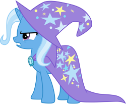 Size: 3649x3000 | Tagged: safe, artist:cloudy glow, trixie, a horse shoe-in, g4, .ai available, brooch, cape, clothes, hat, high res, jewelry, simple background, solo, transparent background, trixie's brooch, trixie's cape, trixie's hat, vector