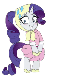 Size: 400x532 | Tagged: artist needed, safe, rarity, pony, unicorn, g4, sleepless in ponyville, the end in friend, 4chan, bipedal, blushing, clothes, covering, cute, dress, embarrassed, embarrassed grin, female, headscarf, mare, marilyn monroe, movie reference, pleated skirt, raribetes, scarf, simple background, skirt, skirt lift, skirt pull, solo, the seven year itch, transparent background, upskirt, wind
