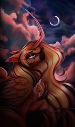 Size: 2150x3600 | Tagged: safe, artist:inspiredpixels, oc, oc only, alicorn, pony, alicorn oc, high res, horn, solo, wings