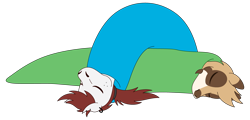 Size: 3967x1900 | Tagged: safe, artist:emc-blingds, oc, oc only, earth pony, pony, blanket, blanket burrito, duo, earth pony oc, eyes closed, simple background, sleeping, transparent background