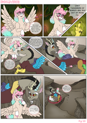 Size: 1988x2800 | Tagged: safe, artist:dozyarts, discord, oc, oc:dozy, draconequus, pegasus, pony, comic:dozy, g4, comic, duo, duo male and female, female, glasses, high res, male, mare, pegasus oc