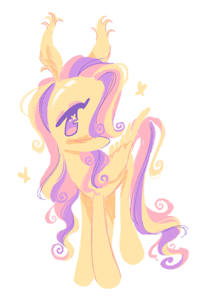 Safe Artist Peaceandlove Fluttershy Butterfly Pegasus