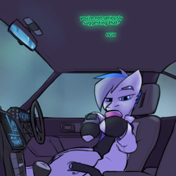 Size: 800x800 | Tagged: safe, artist:captainhoers, oc, oc only, oc:throttle track, earth pony, pony, the sunjackers, cyberpunk, male, mitsubishi, mitsubishi starion, stallion