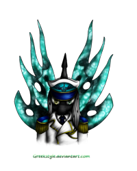 Size: 800x1000 | Tagged: safe, artist:greekstyle, oc, oc only, oc:king ao, changeling, anthro, changeling oc, clothes, hat, horn, looking at you, military, military uniform, navy, necktie, simple background, smiling, smiling at you, solo, transparent background, uniform, wings