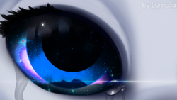 Size: 2000x1125 | Tagged: safe, artist:lumolla, oc, pegasus, pony, monochrome, solo, wide eyes