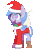 Size: 400x400 | Tagged: safe, artist:thebatfang, oc, oc only, oc:lucky roll, bat pony, pony, animated, bat wings, boots, christmas, clothes, costume, cute, cute little fangs, ear tufts, fangs, gif, hat, holiday, mistleholly, open mouth, padoru, santa costume, santa hat, shoes, simple background, solo, spinning, transparent background, wings