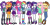 Size: 1000x499 | Tagged: safe, artist:emeraldblast63, applejack, fluttershy, pinkie pie, rainbow dash, rarity, sci-twi, starlight glimmer, sunset shimmer, twilight sparkle, human, driving miss shimmer, equestria girls, equestria girls specials, g4, my little pony equestria girls: better together, my little pony equestria girls: friendship games, my little pony equestria girls: mirror magic, my little pony equestria girls: sunset's backstage pass, alternate clothes, boots, clothes, converse, gloves, humane eight, humane five, humane nine, humane seven, humane six, lidded eyes, looking at you, motorcross, rainbow socks, shoes, simple background, smiling, socks, striped socks, transformers: rise of the beasts, transparent background, twolight