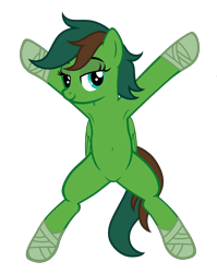 Size: 3065x3849 | Tagged: safe, artist:equestria secret guard, oc, oc only, oc:windy barebow evergreen, pegasus, pony, armpits, bedroom eyes, belly button, bondage, featureless crotch, female, happy, happy bondage, helpless, high res, looking at you, lying down, mare, pegasus oc, sexy, show accurate, simple background, solo, spread eagle, spread legs, spreading, transparent background