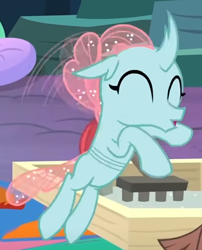 Size: 375x463 | Tagged: safe, screencap, ocellus, g4, uprooted, cropped, cute, diaocelles, eyes closed, flying, solo, zen garden