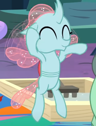 Size: 377x493 | Tagged: safe, screencap, ocellus, g4, uprooted, cropped, cute, diaocelles, eyes closed, flying, happy, solo, zen garden