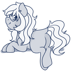 Size: 1000x1000 | Tagged: safe, artist:mourningfog, oc, oc only, earth pony, pony, butt, female, plot, simple background, solo, transparent background