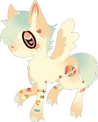 Size: 763x945 | Tagged: safe, artist:mourningfog, oc, oc only, oc:berry crunch, pegasus, pony, bandaid, chest fluff, ear fluff, simple background, solo, transparent background