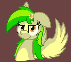 Size: 1559x1370 | Tagged: safe, artist:silvaqular, oc, oc only, oc:silvie, pegasus, pony, female, flower, looking at you, mare