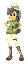 Size: 750x1735 | Tagged: safe, artist:limedazzle, edit, daring do, human, equestria girls, g4, background removed, female, hand on hip, simple background, solo, transparent background, vector