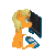 Size: 909x911 | Tagged: safe, artist:limonium, oc, oc only, oc:lim, pony, unicorn, animated, blonde, boop, computer, confused, hoers, male, nose wrinkle, noseboop, programming, silly, simple background, solo, transparent background