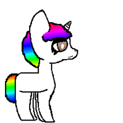 Size: 1280x1280 | Tagged: safe, artist:thatweirdanon, derpibooru exclusive, oc, oc only, pony, 2023 community collab, derpibooru community collaboration, multicolored hair, pixel art, pixelated, png, ponysona, rainbow hair, short hair, simple background, solo, transparent background