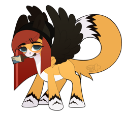 Size: 990x878 | Tagged: safe, oc, oc only, cat, original species, pegasus, pony, artfight, brush, cute, drawing, hat, looking at you, pegasus oc, red hair, signature, simple background, solo, standing, transparent background, yellow mane