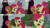 Size: 4400x2475 | Tagged: safe, edit, edited screencap, editor:quoterific, screencap, apple bloom, babs seed, earth pony, pony, apple family reunion, g4, season 3, apple, apple tree, female, filly, foal, tree