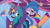 Size: 3072x1727 | Tagged: safe, screencap, izzy moonbow, misty brightdawn, pony, unicorn, g5, my little pony: tell your tale, nightmare night party, spoiler:g5, spoiler:my little pony: tell your tale, amalgamation, amalgamizzy, costume, cute, duo, duo female, female, high res, izzybetes, jewelry, looking at each other, looking at someone, mare, medallion, mistybetes, necklace, nightmare night costume, open mouth, open smile, smiling, youtube link