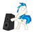 Size: 3000x2834 | Tagged: dead source, safe, artist:lvgcombine, dj pon-3, vinyl scratch, pony, g4, 2012, amplifier, bipedal, female, high res, simple background, solo, speaker, transparent background