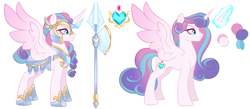 Size: 3117x1355 | Tagged: safe, artist:damayantiarts, princess flurry heart, alicorn, pony, g4, armor, axe, battle axe, female, mare, older, older flurry heart, simple background, solo, weapon, white background
