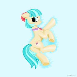 Size: 8000x8000 | Tagged: safe, artist:edenpegasus, coco pommel, earth pony, pony, g4, absurd resolution, bed, butt, cute, female, mare, plot, solo