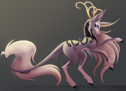 Size: 5146x3700 | Tagged: safe, artist:sadatrix, oc, pony, unicorn, absurd resolution, curved horn, female, horn, mare, solo