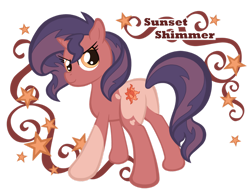 Size: 1280x990 | Tagged: safe, artist:monochrome-sunsets, sunset shimmer, pony, g4, butt, plot, recolor, simple background, solo, transparent background