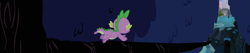 Size: 5101x1080 | Tagged: safe, composite screencap, edit, edited screencap, screencap, spike, dragon, princess twilight sparkle (episode), black vine, castle of the royal pony sisters, everfree forest, tree, tree branch