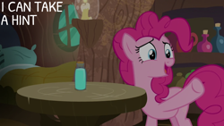 Size: 1920x1080 | Tagged: safe, edit, edited screencap, editor:quoterific, screencap, pinkie pie, earth pony, pony, g4, it isn't the mane thing about you, solo