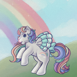 Size: 1000x1000 | Tagged: safe, artist:hololynx, oc, oc only, oc:lucky wish, alicorn, pony, alicorn oc, horn, solo, wings