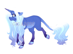 Size: 3133x2300 | Tagged: safe, artist:gigason, oc, oc:cold night, pony, unicorn, cloven hooves, female, magical lesbian spawn, mare, obtrusive watermark, offspring, parent:princess luna, parent:trixie, parents:luxie, simple background, solo, transparent background, watermark