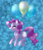 Size: 2000x2300 | Tagged: safe, artist:lostsheep, pinkie pie, earth pony, pony, g4, balloon, eyes closed, female, floating, happy, high res, mare, solo, then watch her balloons lift her up to the sky