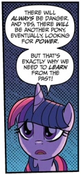 Size: 619x1322 | Tagged: safe, artist:tony fleecs, idw, twilight sparkle, alicorn, pony, from the shadows, g4, spoiler:comic, dialogue, female, mare, solo, speech bubble, twilight sparkle (alicorn)