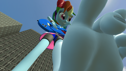 Size: 2560x1440 | Tagged: safe, artist:lulw73, human, equestria girls, g4, 3d, barefoot, electric guitar, feet, female, fetish, foot fetish, foot focus, giantess, guitar, macro, musical instrument, solo, source filmmaker, toes, wiggling toes