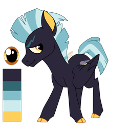 Size: 2000x2000 | Tagged: safe, artist:puppythekat (sofurry), thunderlane, pegasus, pony, g4, alternate universe, cloven hooves, colored hooves, high res, male, redesign, reference sheet, simple background, solo, stallion, transparent background