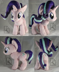 Size: 3240x4000 | Tagged: safe, artist:bastler, starlight glimmer, pony, unicorn, g4, blue eyes, female, horn, irl, mare, multicolored mane, multicolored tail, photo, plushie, solo, standing, tail, watermark