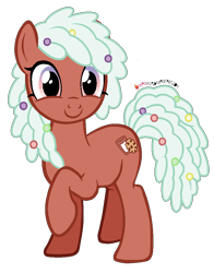 Size: 800x1020 | Tagged: safe, artist:nyanysa, idw, toffee truffle, earth pony, pony, g4, female, idw showified, mare, simple background, solo, transparent background, vector