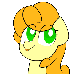 Size: 480x480 | Tagged: safe, artist:greenhoof, carrot top, golden harvest, earth pony, pony, g4, :p, animated, female, gif, mare, simple background, solo, spittle, tongue out, transparent background, vector, white pupils