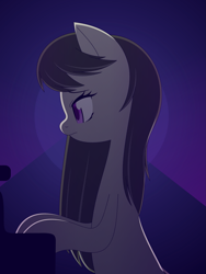 Size: 1527x2030 | Tagged: safe, artist:zacatron94, octavia melody, earth pony, pony, g4, alternate hairstyle, musical instrument, piano, solo