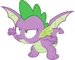 Size: 3723x3000 | Tagged: safe, artist:cloudy glow, spike, dragon, g4, molt down, high res, simple background, solo, transparent background, vector, winged spike, wings