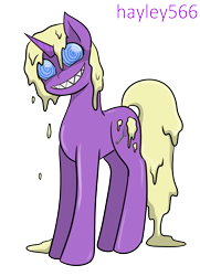 Size: 1403x1937 | Tagged: safe, artist:hayley566, oc, oc only, oc:hay meadow, pony, undead, unicorn, zombie, fanfic:something sweet to bite, female, horn, sharp teeth, simple background, solo, teeth, transparent background, unicorn oc