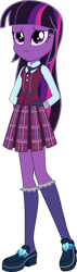 Size: 441x1561 | Tagged: safe, artist:cinder vel, twilight sparkle, human, equestria girls, g4, clothes, crystal prep academy uniform, midnight sparkle, school uniform, simple background, transparent background